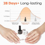 Modelones Base et Top Coat Vernis Semi Permanent Sans HEMA 2 x 10ml Top et Base Coat Semi Permanent Soak Off UV LED Vernis à Ong