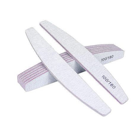 URAQT Lime à Ongles Professionnelle, 6pcs Double Face - lime 100/180 Grain Lavable pour les ongles, Salon de Coiffure, Animaux D