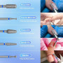 CGBE 10 Pièces Embout Ponceuse : 3/32 Pouces Embout Ponceuse Ongles Depose - Professionnels Forets à Ongles avec Boîte de Rangem