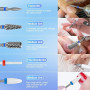 CGBE 10 Pièces Embout Ponceuse : 3/32 Pouces Embout Ponceuse Ongles Depose - Professionnels Forets à Ongles avec Boîte de Rangem