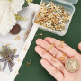UNICRAFTALE 72pcs 6 styles Clou Boucles d'oreilles Plaqué Or 24 Carats Boucle D'oreilles Rond Tige Boucles d'oreilles avec écrou