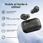 TOZO NC9 Écouteurs Bluetooth 5.3 sans fil avec ANC hybride jusqu’à 45 dB, micro clair à 6 microphones ENC pour les appels profes