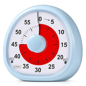 Diboniur Minuteur Visuel Enfant Rechargeable, 60 Minutes Timer Compte à Rebours Silencieux, Timer Enfant Apprentissage, Outil de