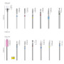 14 Pièces Forets à ongles, Embout Ponceuse Ongles, 3/32 lime à ongles diamant, Outils de nail art, Pour limer les ongle, enlever