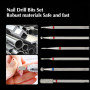 14 Pièces Forets à ongles, Embout Ponceuse Ongles, 3/32 lime à ongles diamant, Outils de nail art, Pour limer les ongle, enlever