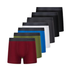 FM London Lot de 7 Boxers, Boxer pour Homme, Caleçon pour Homme sans Étiquette, Riche en Coton, Respirant, Doux et Extensible