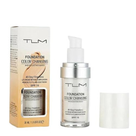 TLM Foundation – Fond de Teint Changeant de Couleur – S’adapte Automatiquement à Votre Teint – Léger, Hydratant & Hypoallergéniq