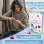 Coopay Kit Crochet Debutant Complet, 15 Pelotes de Laine Crochet, Accessoires de Crochets Tricot, 73 Kits de Crochets Ergonomiqu