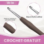 Lot de 3 pelotes de fil à crochet épais pour t-shirt avec crochet de 6 mm, parfait pour les projets de crochet, pour les débutan