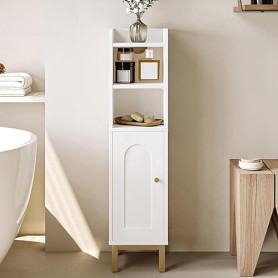 Hzuaneri Meuble de Salle de Bain, Petit Meuble de Rangement de Salle de Bains, Armoire Étroit pour Papier Toilette, Armoire d’An
