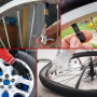 Zocipro 29 Pièces Demonte Pneu Moto, démonte Pneu Outil avec 3 Protections de Jantes, Outils de Démontage Pneus Durables pour Tr