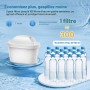 Tikstoy Filtre à eau de rechange, Cartouche de Filtre à Eau Compatible avec Brita® Maxtra Pro®, Maxtra+® Plus All-in-1 Carafe Fi