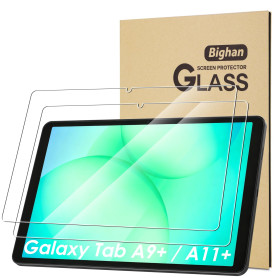 Bighan Lot de 2 Protection D'écran Compatibles Avec Samsung Galaxy Tab A11 Plus / A9 Plus 11'', Film Protection écran en Verre T