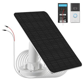 Panneau solaire de 3 W avec batterie intégrée de 4000 mAh, IP65, câble de charge de 4,02 m, uniquement compatible avec la sonnet
