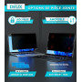 PYS Filtre écran Confidentialité 15,6 Pouces 16:9 - Protecteur d'écran Anti Espion, Film Anti-Lumière Bleu, Compatible avec HP/D