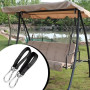 Batheidon Lot de 2 Sangles de Suspension en Nylon Résistant - Kit de Fixation pour Hamac et Balançoire, Accessoires en Acier Ino