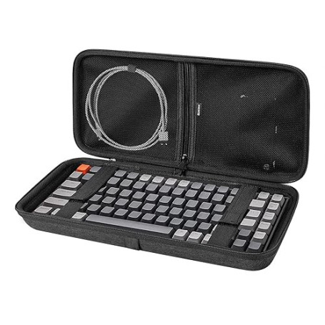 Linkidea Étui de Voyage Rigide pour Clavier 75%, étui de Transport 84 Touches avec Protection, boîte de Rangement, Compatible av