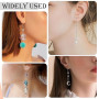 TOAOB 100pcs Crochet de Boucle D'oreille Argent en Acier Inoxydable Fil d'oreille Crochets avec Boule Ressort Hypoallergénique p