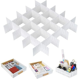 Avilia Diviseur pour tiroirs 49,5 x 10 cm – Lot de 6 pièces : Optimisez l'organisation de vos tiroirs avec ces séparateurs prati