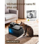 DMUUPEW Pet Fontaine à Eau pour Chat à Activation Automatique, silencieuse et sans Fil, 2.2L à Filtration Multiple résistante au