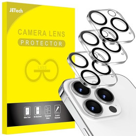 JETech Protection Objectif Caméra Arrière pour iPhone 14 Pro 6,1 Pouces et iPhone 14 Pro Max 6,7 Pouces, Film en Verre Trempé 9H