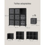 SONGMICS Meuble de Rangement avec Boîtes, Meuble à 9 Cases pour Vêtements, Étagères en Tissu Non-tissés, Personnalisable, Extens