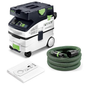 Aspirateur CTL MIDI I CLEANTEC | 578309 - Festool | Aspirateur de poussière mobile avec Bluetooth, tuyau antistatique et allumag