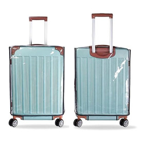Wisebom 2 Pièces Housse Valise Protection, Housse de Valise en PVC Imperméable Lavable Couverture de Bagages Protege Valise de V
