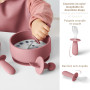 Navik | Coffret repas bebe 12 pièces | Assiette ventouse pour bébé | Tasse apprentissage bebe | Bol et bavoir | Couverts bébés |