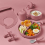 Navik | Coffret repas bebe 12 pièces | Assiette ventouse pour bébé | Tasse apprentissage bebe | Bol et bavoir | Couverts bébés |