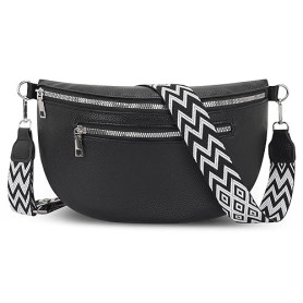 AIRCBC Sac Banane Femme Sac Bandoulière Tendance en Cuir Vegan Sacoche Ville Bandoulière amovible et réglable pour Tous les Jour