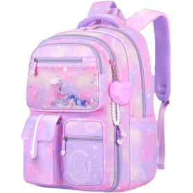 FRONET Sac à dos d'écolier pour fille 2 3 4 5 6 classe 7-15 ans Sac à dos enfant école fille adolescente Sac à dos femme Sac à d