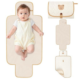 Fefod Matelas a Langer de Voyage, 87 x 57cm Tapis à Langer Bébé Portable et Pliable, Pliable Couche Diaper Changer Mat Tapis Bag