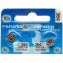 Renata 2X Batterie Montre - Fabriqué En Suisse Toutes Les Tailles Argent Oxyde Batteries , 364 (Sr621Sw)