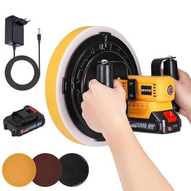 NEWTRY 20V Mini truelle électrique sans fil pour mastic ou peinture Machine portable à lisser et à finir les murs - Avec 2 batte
