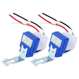 2 PCS Photoswitch Capteur Extérieur Photo Contrôlée Commutateur De Détection Auto On Off Cellule Photoélectrique pour Contrôler