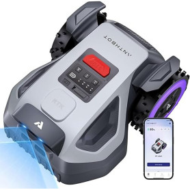 ANTHBOT Robot Tondeuse M5, 500-700㎡，150㎡/h, NetRTK + 4G, Cartographie Automatique, Double Vision IA, Gestion Multi-Zones, APP Co