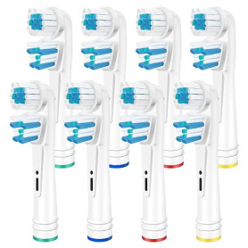 Brossettes de Rechange Dual Clean Compatible avec Oral B – Têtes de Brosse à Dents de Rechange les Brosses à Dents Électriques,