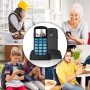 Téléphone portable Ukuu pour personnes âgées avec bouton SOS, base de charge, touches de volume élevées USB-C, batterie 1000 mAh