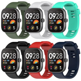 BDIG 6 Pack Bracelet Montre Sport Compatible avec Xiaomi Redmi Watch 6/5/4 & Xiaomi Mi Band 8 Pro/9 Pro/10 Pro, en Silicone Soft