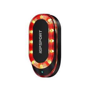 iGPSPORT SR Mini Feu Arriere Velo Radar, Jusqu’à 160m de Détection Radar des Velos, Alerte Lumineuse Avertisseur de Frein 7 Mode