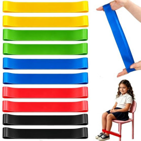10 Pièces Bande de Chaise Extensible pour Enfants,Bandes de Chaise Colorées Fidget Sangles de Siège Flexibles pour Enfants Elast