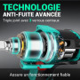 DCA Clé à chocs sans fil 20V Brushless, 682 Nm de couple max, enclume à anneau 13 mm, 2* batterie Li-ion 4000 mAh, 4 modes, lamp