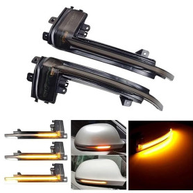Hacreyatu Clignotant gauche et droite à LED pour A-udi A4 S4 B8 8K A5 S5 A6 S6 A8 S8 Q3 SQ3 A3 8P (Noir)