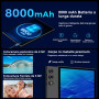 Tablette 10 pouces Android 15 avec Gemini AI, 30 Go RAM+ 128 Go ROM+ 2 To d'extension, WiFi 6, Widevine L1, octa-core, 8000 mAh,