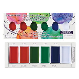 Kuretake GANSAI TAMBI (Granulating colors III) Set de aquarelle peinture, Lot de 6 couleurs, pour les artistes professionnels, N