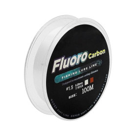 FONGKNOX Ligne de pêche au fluorocarbone de 100 m - 100% fluorocarbone - Virtuellement Invisible - Faible mémoire - Haute sensib