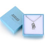 XIXLES Collier dragon en argent sterling 925 oxydé - Pendentif dragon - Bijou animal pour homme