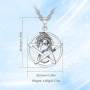 INFUSEU Collier Viking pour Homme, Pendentif Arbre De Vie Yggdrasil En Argent 925 Bijoux Loup Celtique Viking Loup Fenrir Valknu