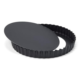patisse 02854, Moule A Tarte Fond Amovible pour Friteuse à Air Chaud Air Fryer XL & XXL, Noir, Ø 20 Cm x 2.5 Cm, Acier Revêtu sa